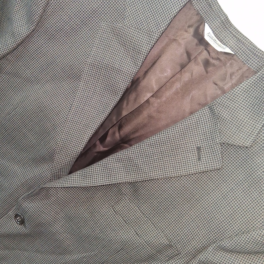 Joseph & Feiss International Mens 44 Regular Houndstooth Wool Blazer Jacket